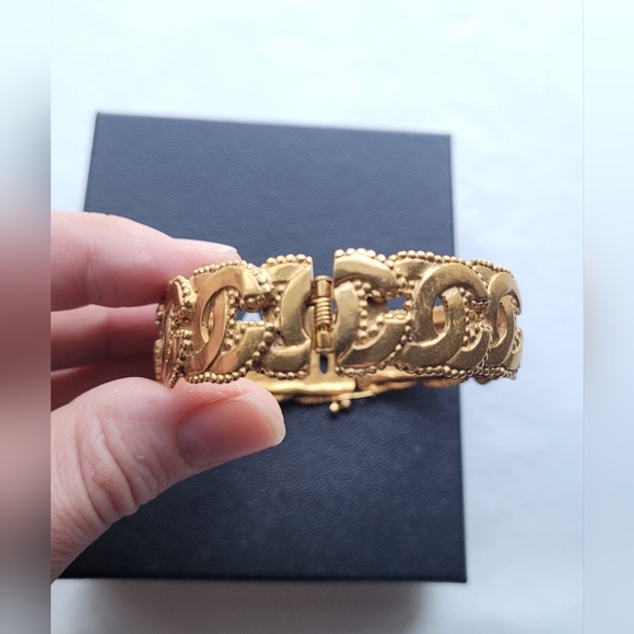 Vintage CHANEL Bangle Bracelet CC  Logo 96A - Picture 9 of 16